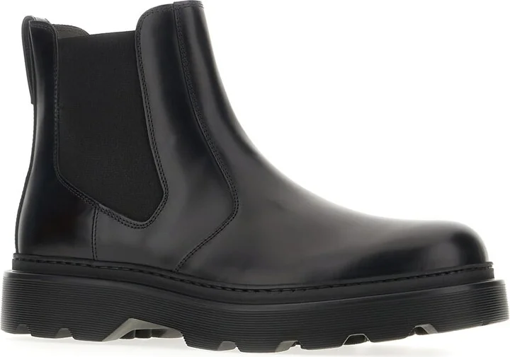 Side Stretch Leather Boots - Image 2