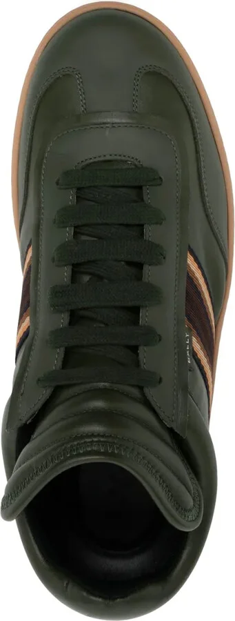 Side-Stripe Leather Low-Top Sneakers - Image 4