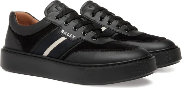 Side-Stripe Leather Sneakers - Image 2