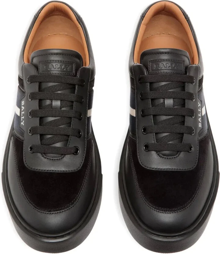 Side-Stripe Leather Sneakers - Image 3