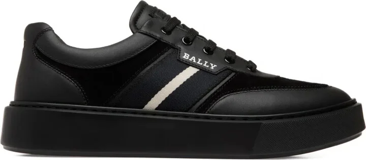 Side-Stripe Leather Sneakers