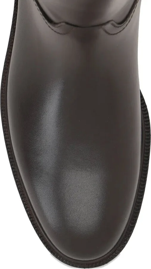 Side-Zip Calf Leather Boots - Image 4