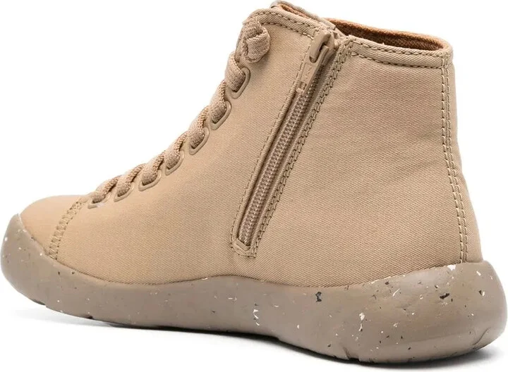 Side Zip-Fastening High-Top Sneakers - Image 3