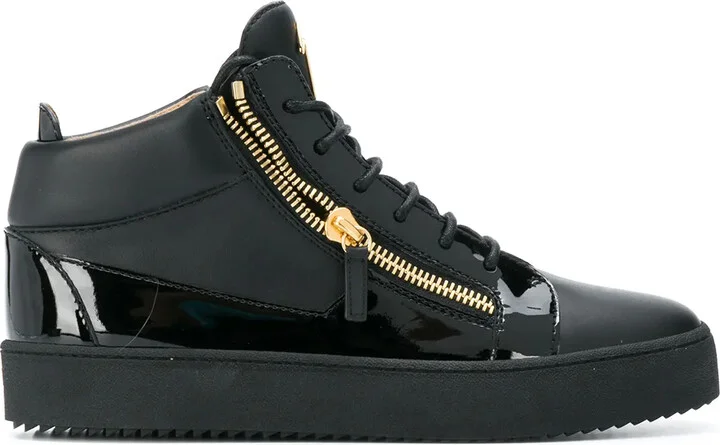 Side-Zip High-Top Sneakers
