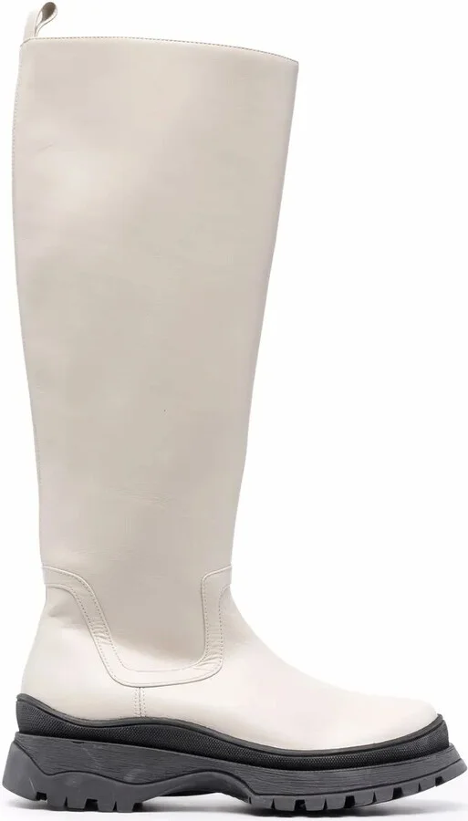 Side Zip Leather Boots