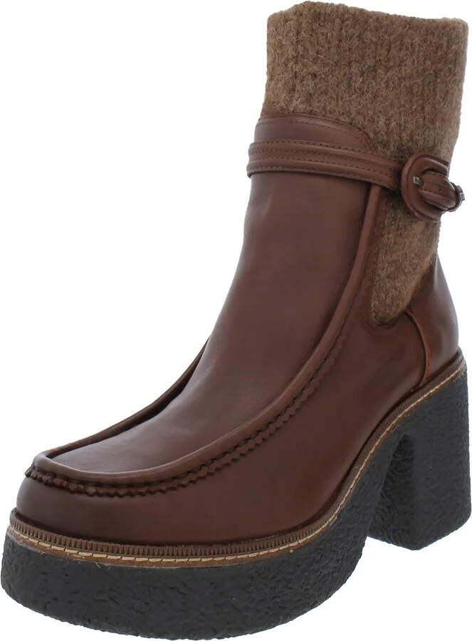 Sidney Womens Leather Australian Wool Mid-Calf Boots