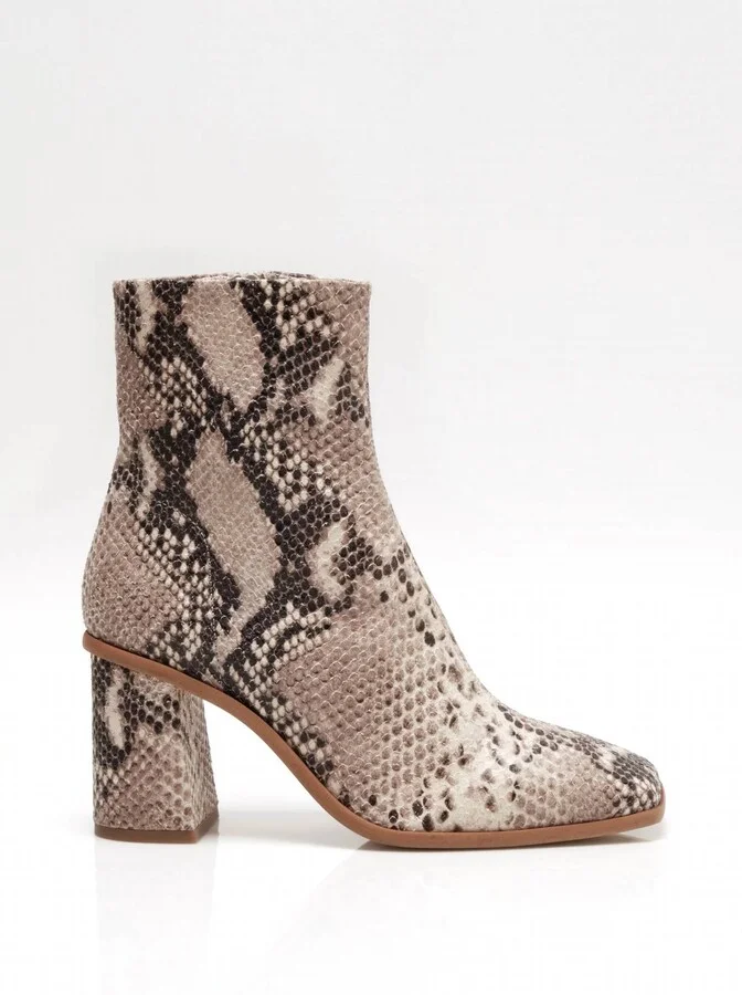 Sienna Ankle Boot In Snakeskin