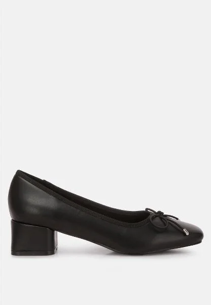 Sienna Low Block Heel Womens Ballerinas Women - Image 3