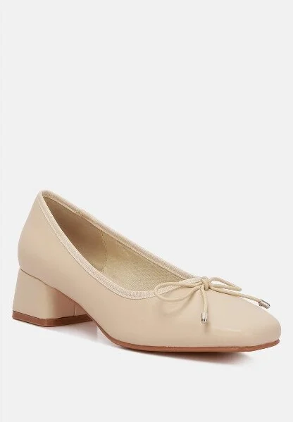 Sienna Low Block Heel Womens Ballerinas Women