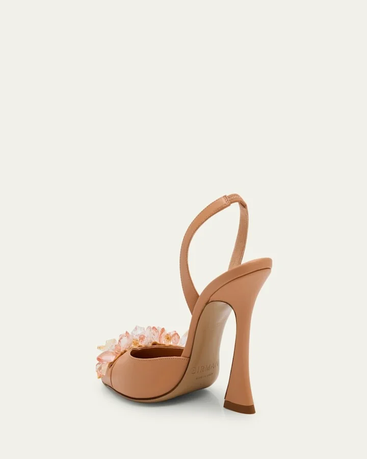 Sierra Crystal Leather Slingback Pumps - Image 2