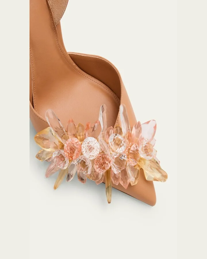 Sierra Crystal Leather Slingback Pumps - Image 3