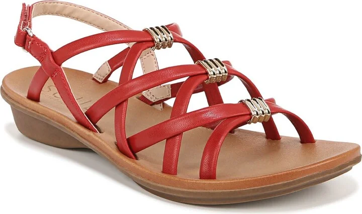 RED FAUX LEATHER