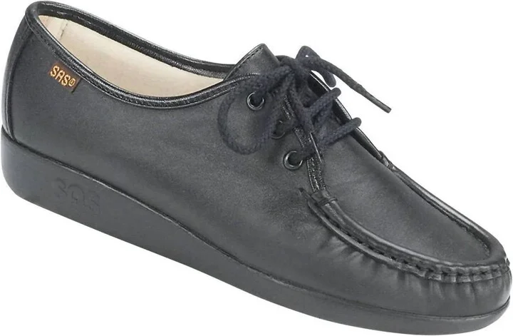 Siesta Lace Up Loafer - Wide In Black