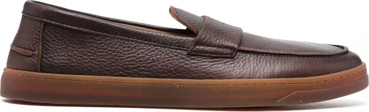 Sifnos pebble-leather loafers