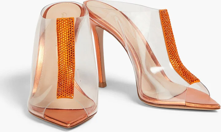 Sigma crystal-embellished PVC mules - Image 2