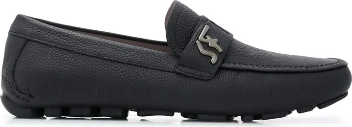 Signature Driver logo plaque loafers
