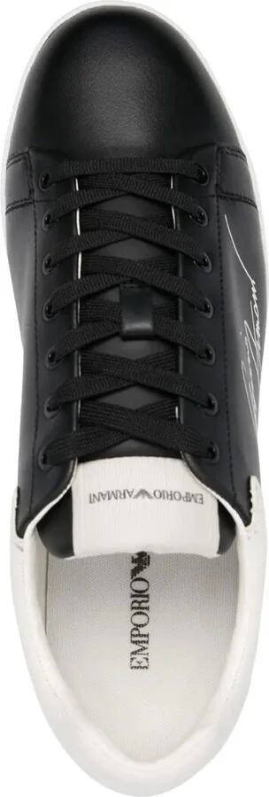 Signature Logo-Print Leather Sneakers - Image 4