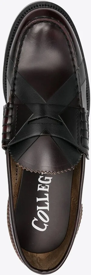Signature X Print Leather Loafers - Image 3