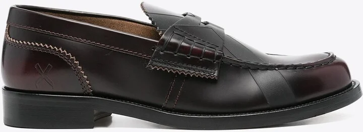 Signature X Print Leather Loafers