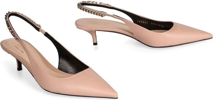 Signoria Logo Plaque Slingback Pumps - Image 2