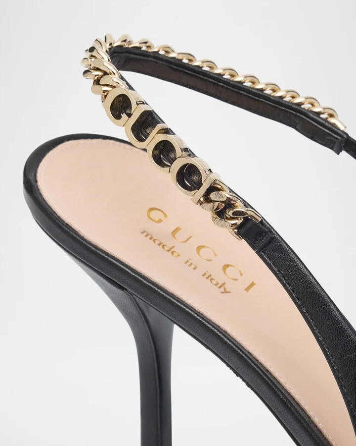 Signoria Slingback Leather Pumps - Image 3