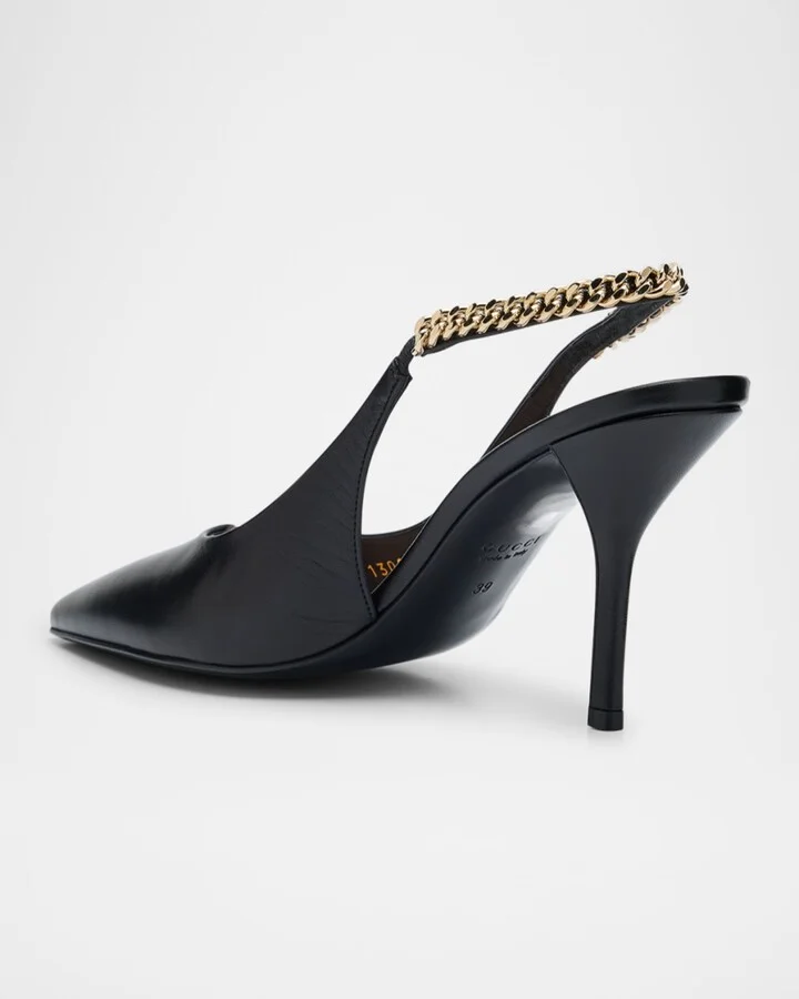 Signoria Slingback Leather Pumps - Image 5
