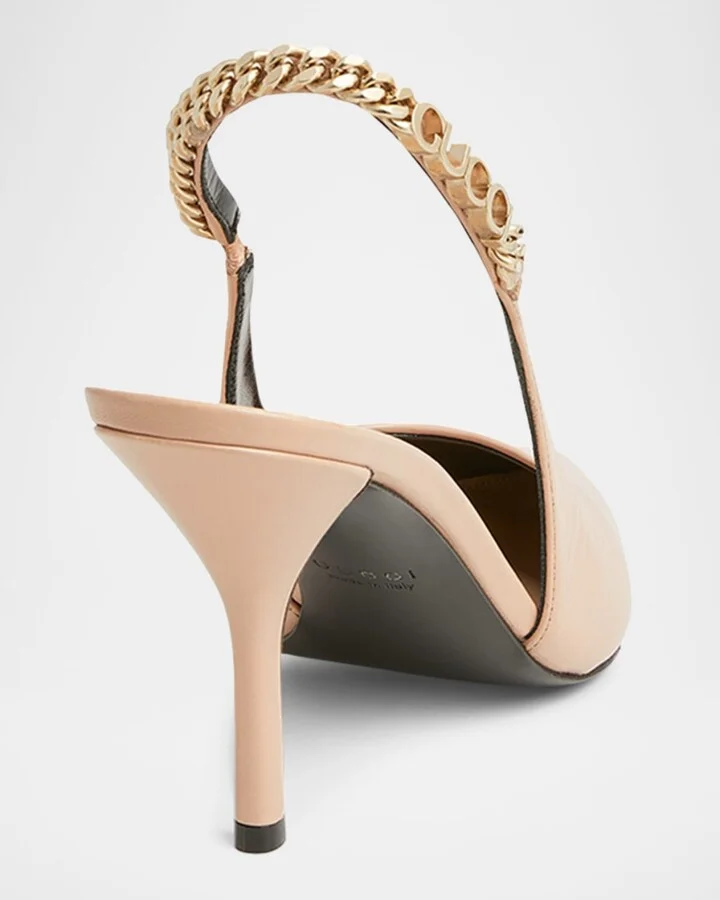 Signoria Slingback Leather Pumps - Image 11