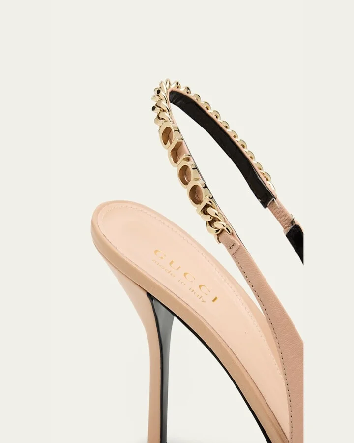 Signoria Slingback Leather Pumps - Image 2