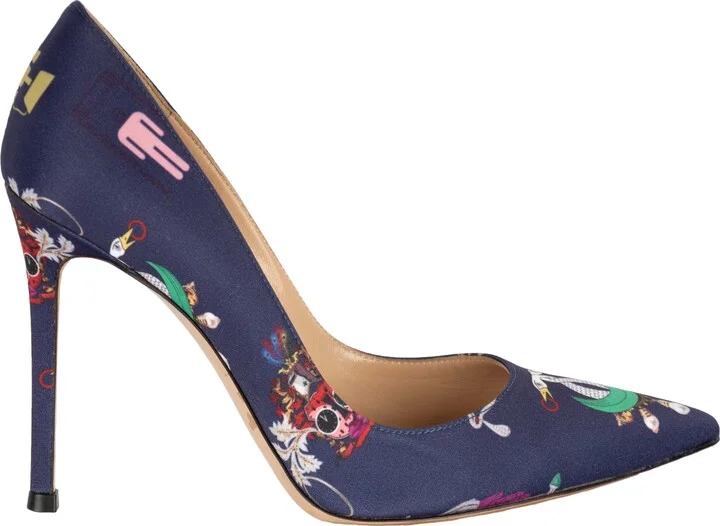 Silk Printed Pumps - '10s