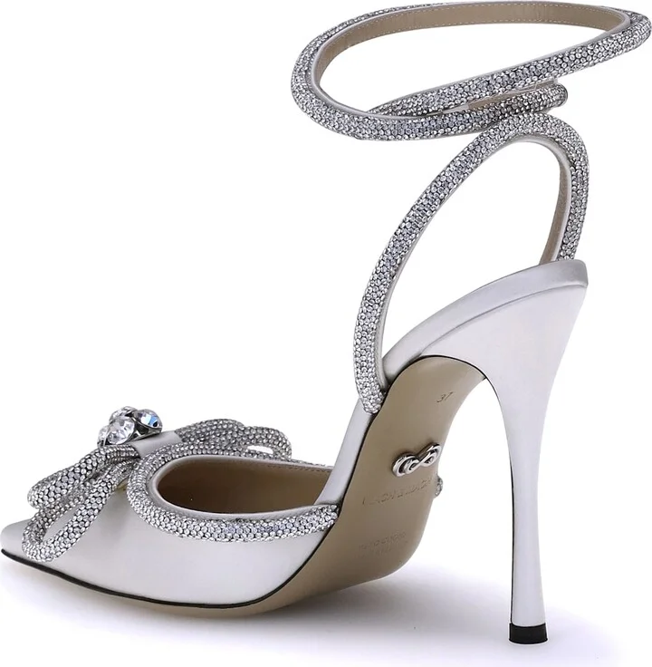Silk Pumps With Double Bow - Image 3