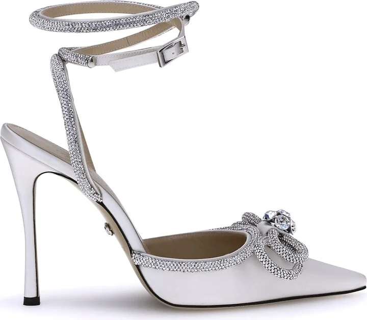Silk Pumps With Double Bow