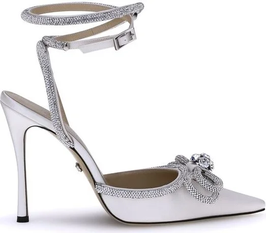 Silk Pumps with double Women's bow