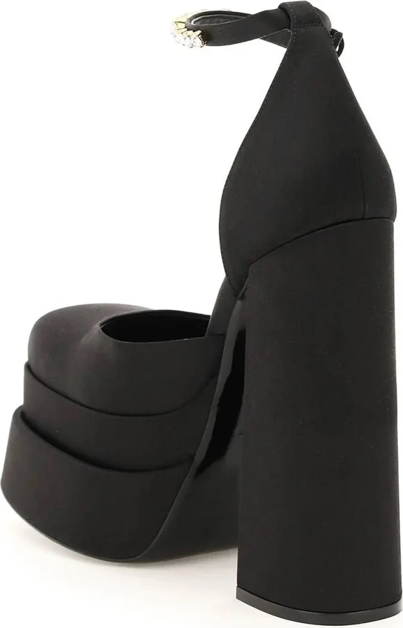 Silk Satin Platform Pumps - Image 3
