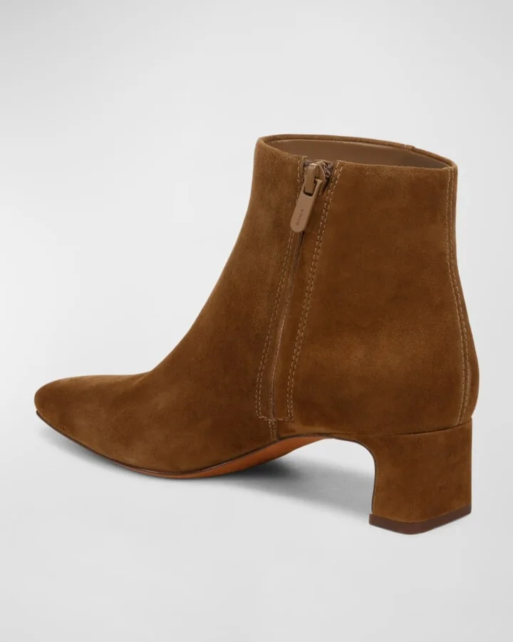 Silvana Suede Zip Booties - Image 4