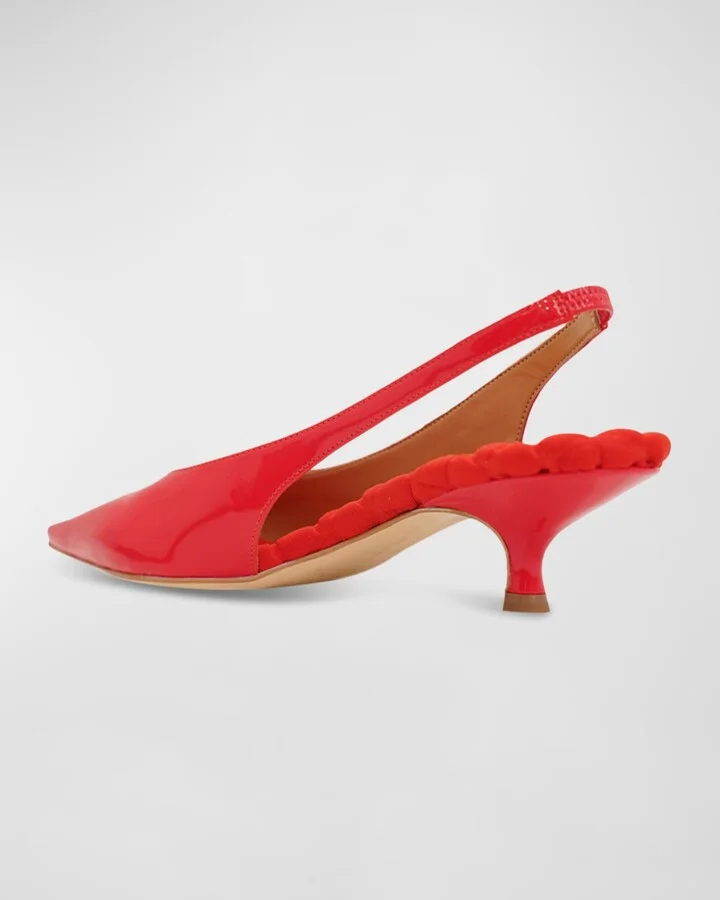 Silvana Vegan Patent Slingback Pumps - Image 2