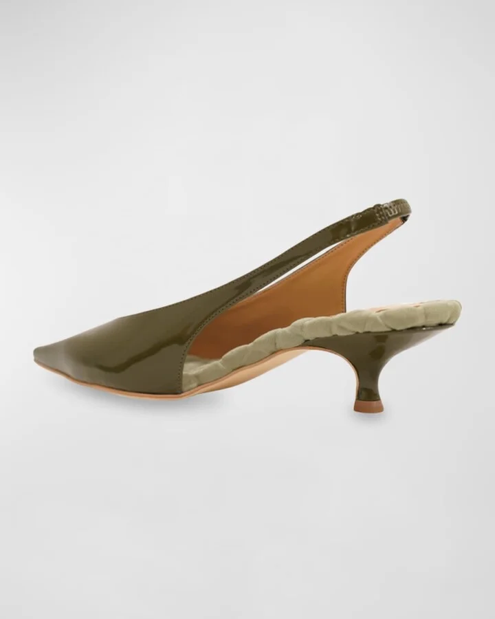 Silvana Vegan Patent Slingback Pumps - Image 2