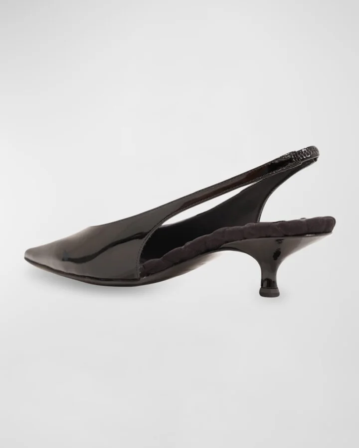 Silvana Vegan Patent Slingback Pumps - Image 2