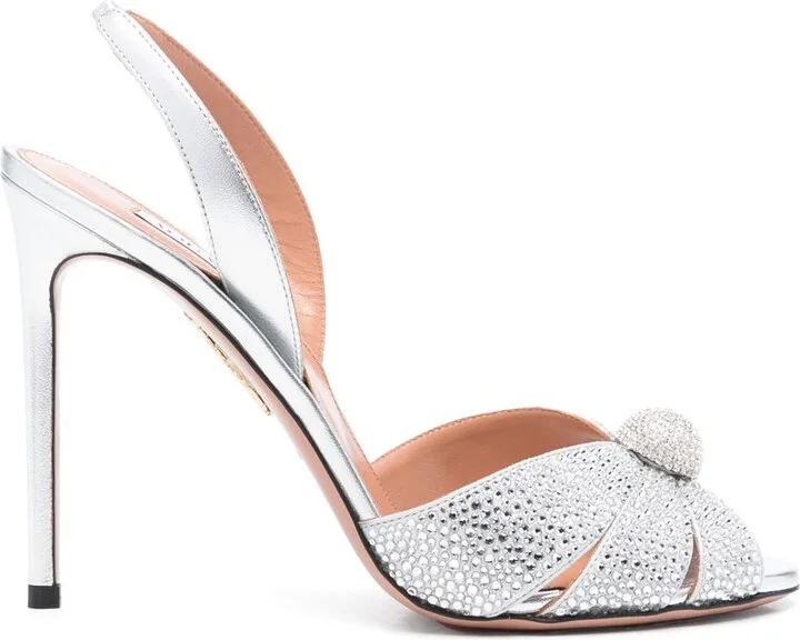 Silver 85mm Love Me Sandals