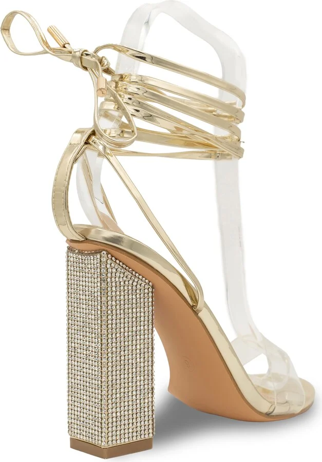 Silver Ankle Wrap Sandal - Image 3