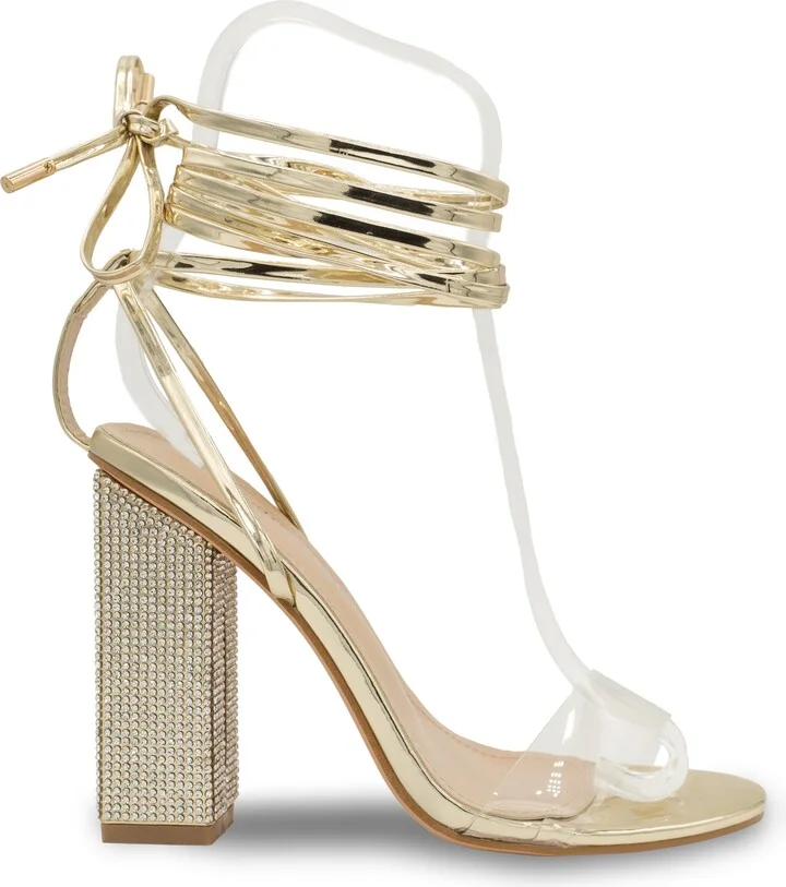 Silver Ankle Wrap Sandal - Image 4