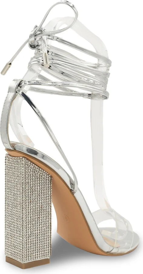 Silver Ankle Wrap Sandal - Image 10