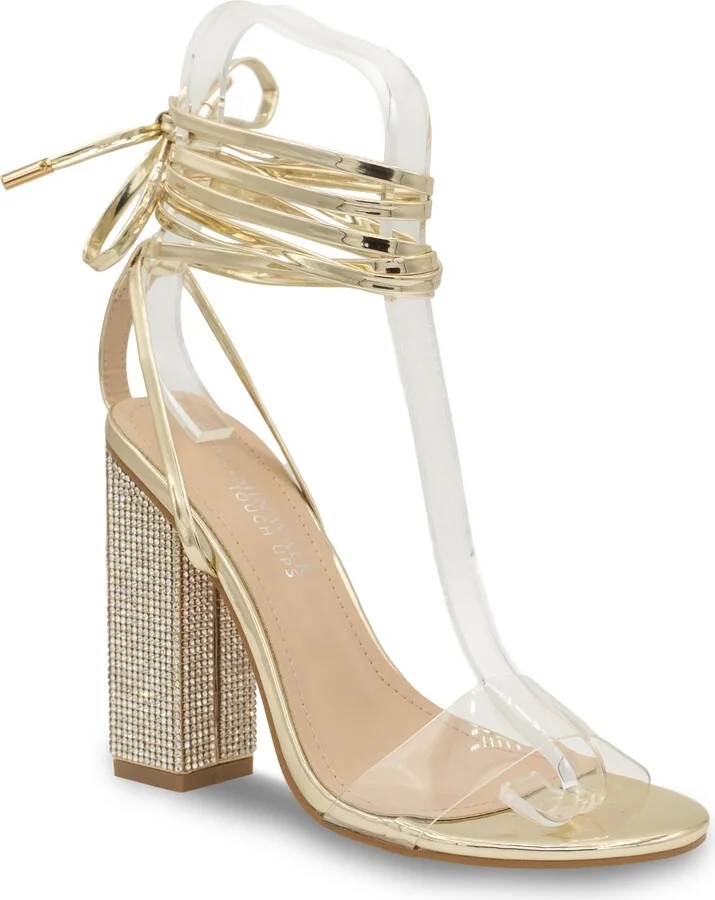 Silver Ankle Wrap Sandal