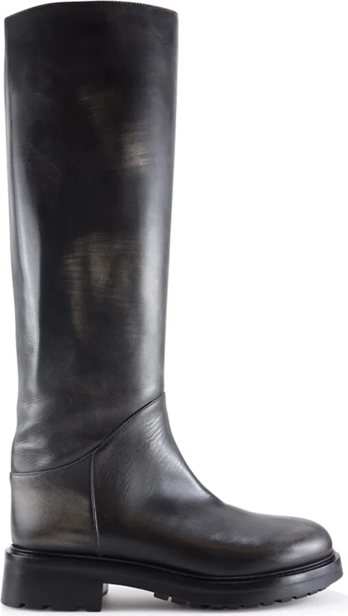 Silver / Black Alva Boots, Vintage Black