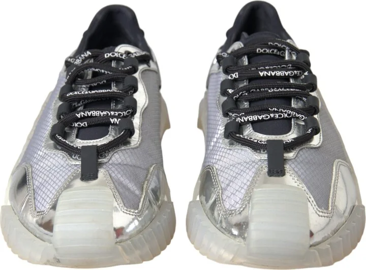 Silver Black Nylon NS1 Low Top Sneakers Men Men's Shoes (Pre-Owned) - Image 2