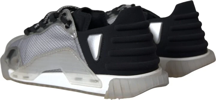 Silver Black Nylon NS1 Low Top Sneakers Men Men's Shoes (Pre-Owned) - Image 4