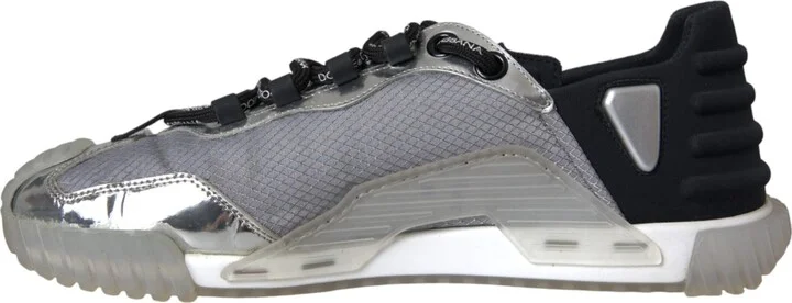 Silver Black Nylon NS1 Low Top Sneakers Men Men's Shoes (Pre-Owned) - Image 5