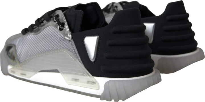Silver Black Nylon NS1 Low Top Sneakers Men Men's Shoes (Pre-Owned) - Image 4