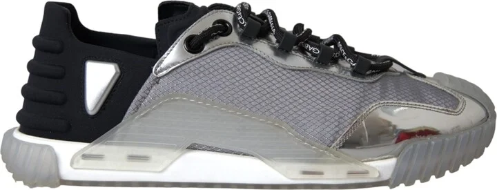 Silver Black Nylon NS1 Low Top Sneakers Men Men's Shoes (Pre-Owned)