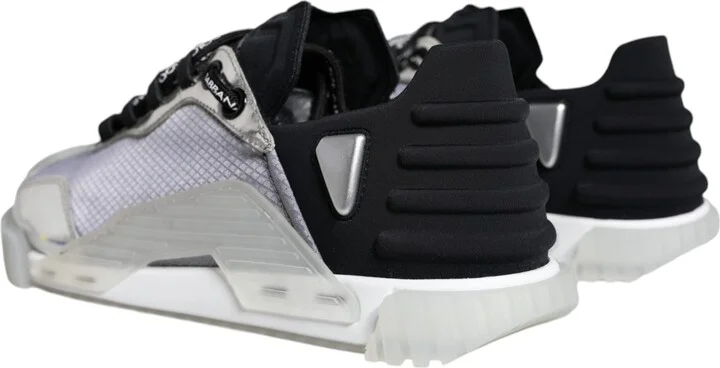 Silver Black Nylon NS1 Low Top Sneakers Men's Shoes (Pre-Owned) - Image 4