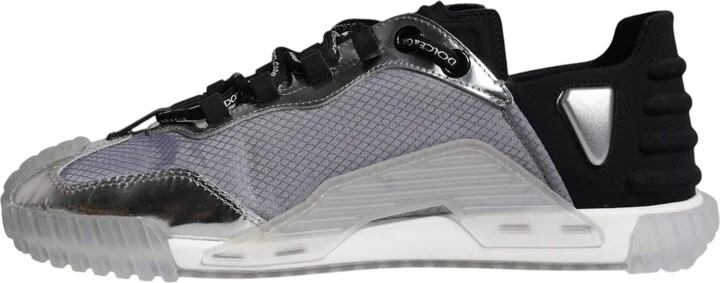 Silver Black Nylon NS1 Low Top Sneakers Men's Shoes (Pre-Owned) - Image 5